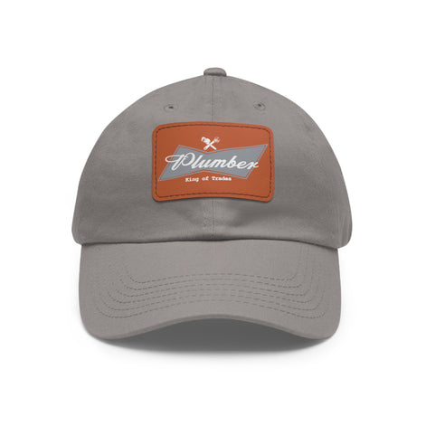 Plumber Blue-Collar Leather Patch Hat
