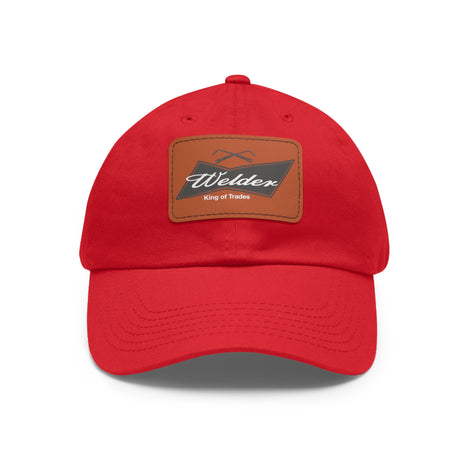 Welder Blue-Collar Leather Patch Hat