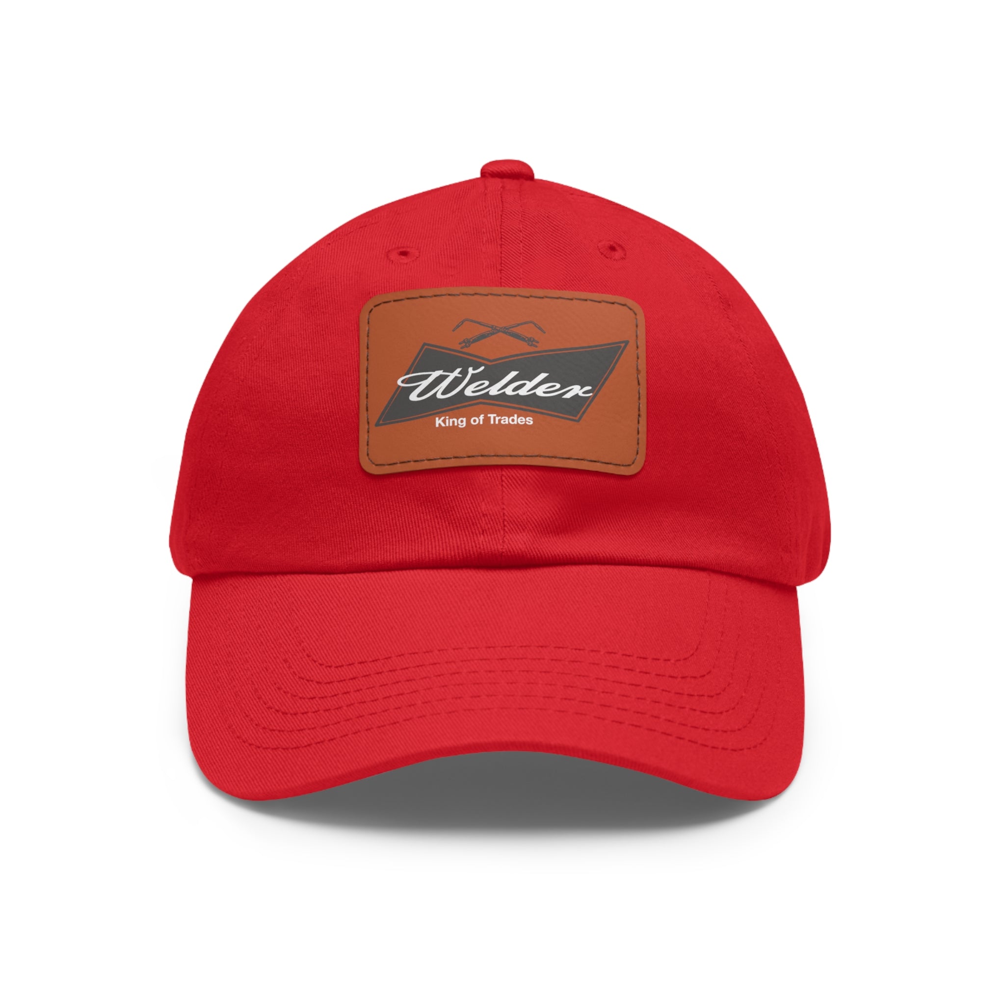 Welder Blue-Collar Leather Patch Hat