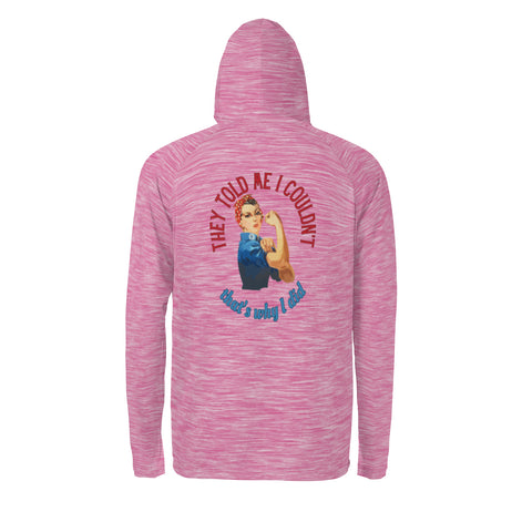 Rosie Riveter Sun Protection Long Sleeve Hoodie - UPF50+ Available at workwearcomfort.com