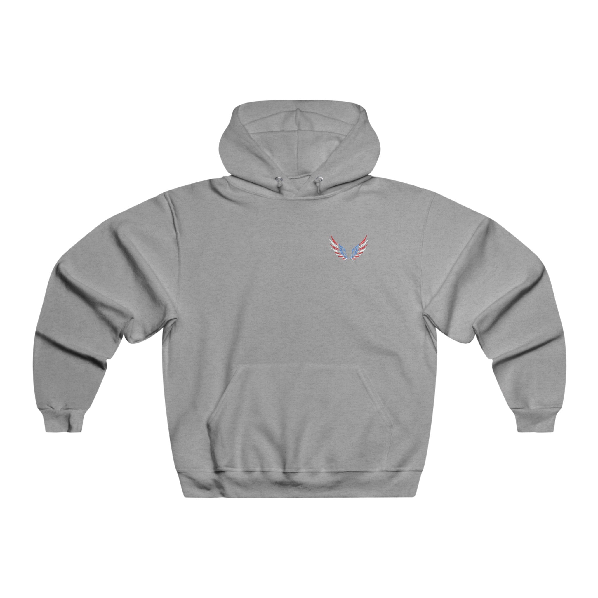 American Flag Angel Wings - Women's Hooded Sweatshirt Workwearcomfort.com