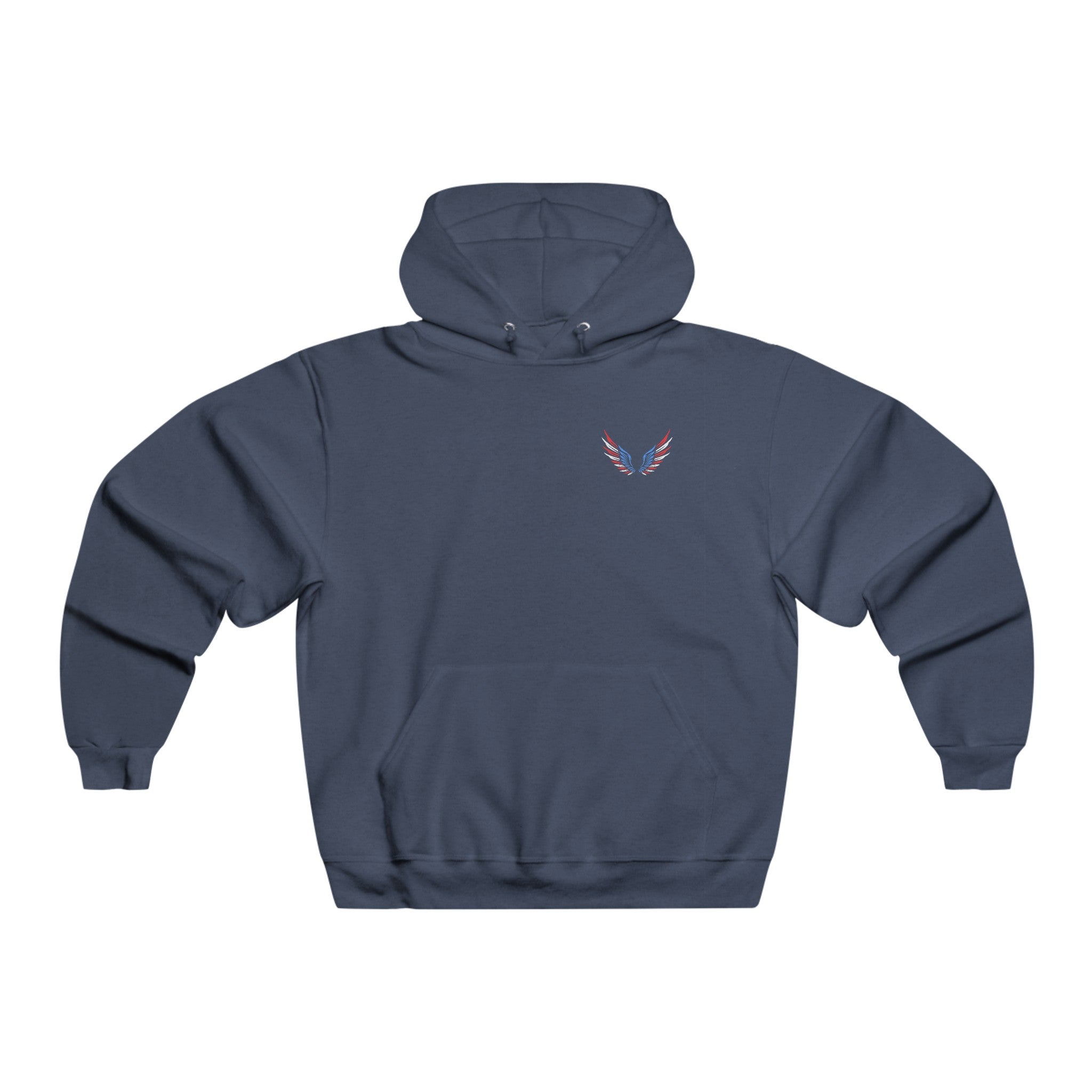 American Flag Angel Wings - Women's Hooded Sweatshirt Workwearcomfort.com