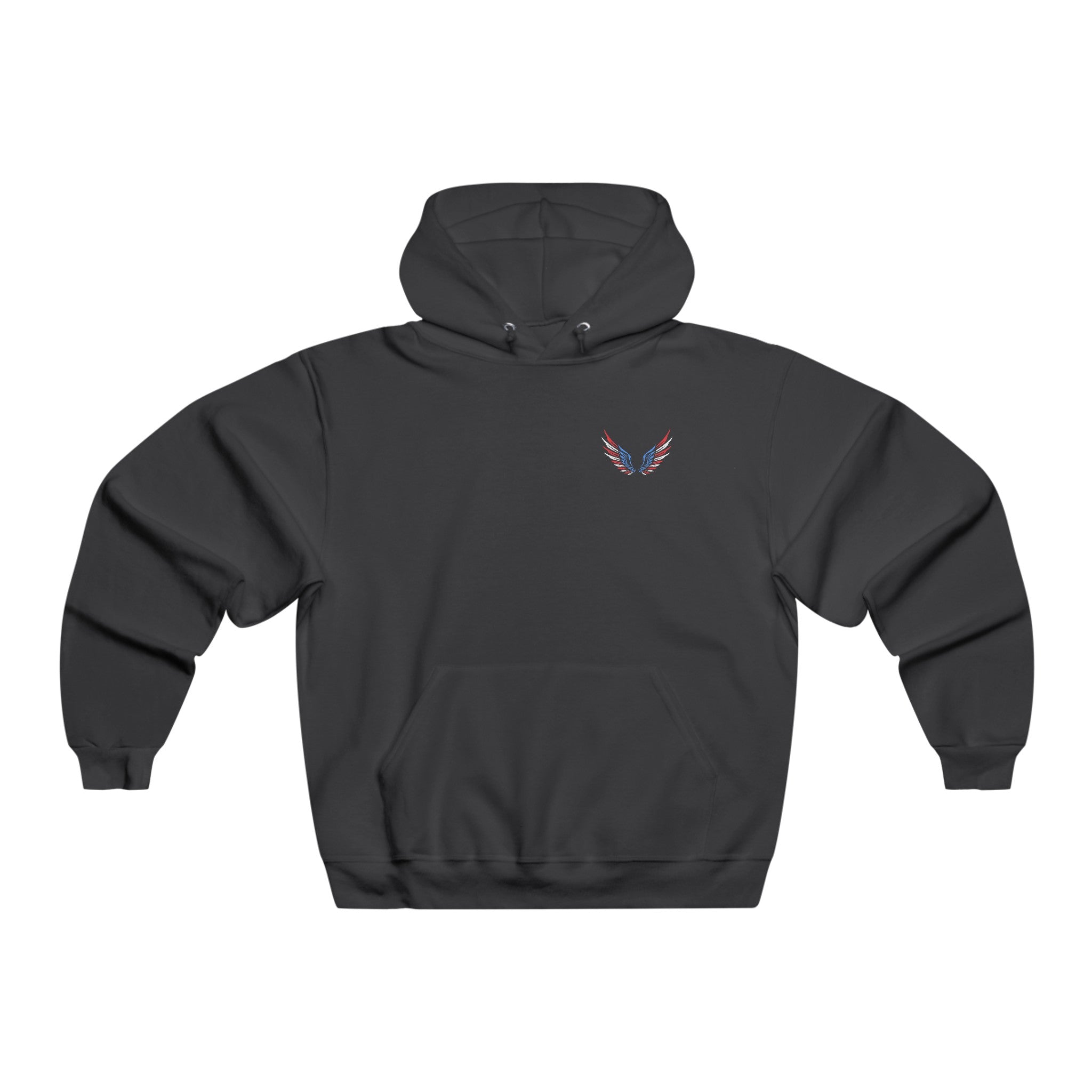 American Flag Angel Wings - Women's Hooded Sweatshirt Workwearcomfort.com
