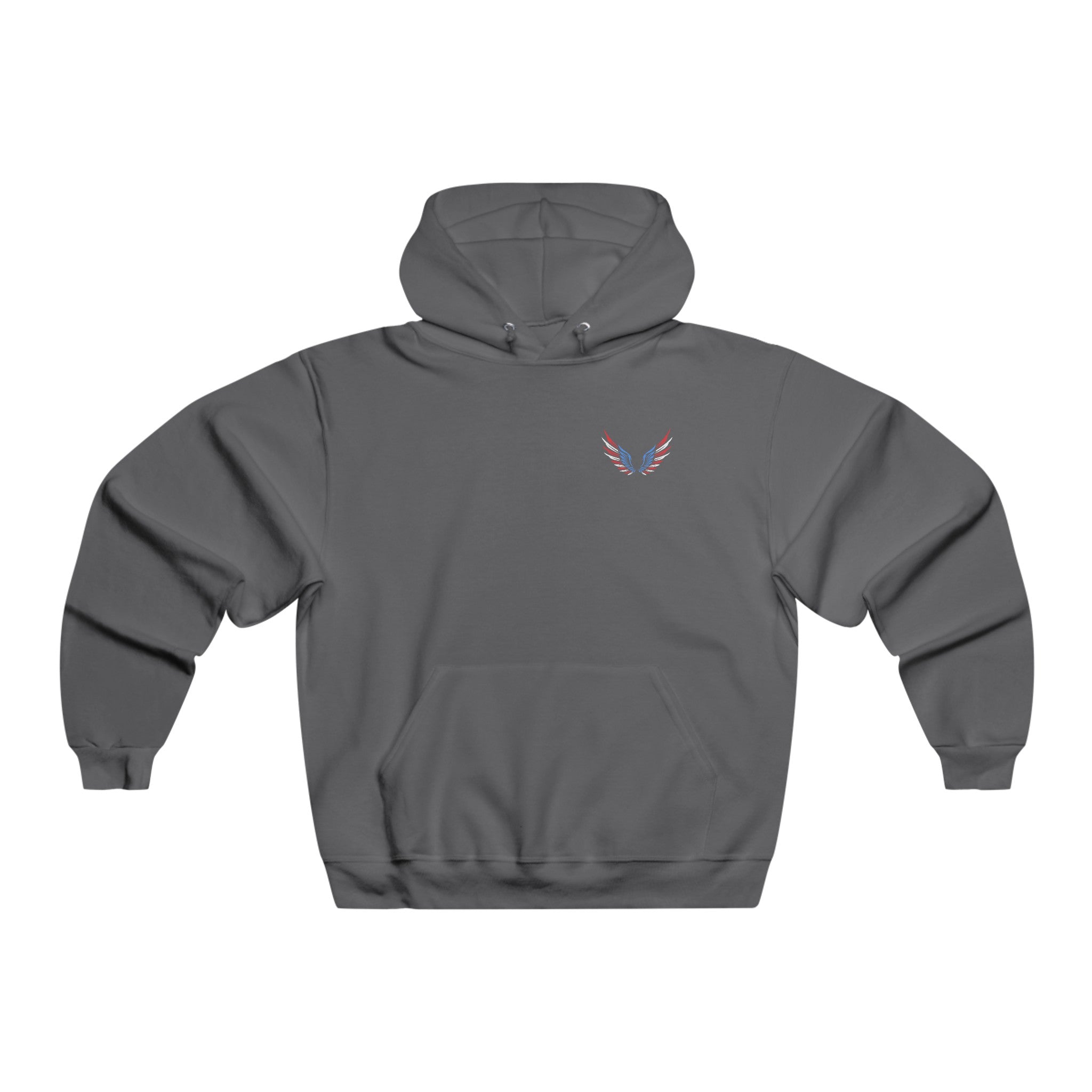 American Flag Angel Wings - Women's Hooded Sweatshirt Workwearcomfort.com