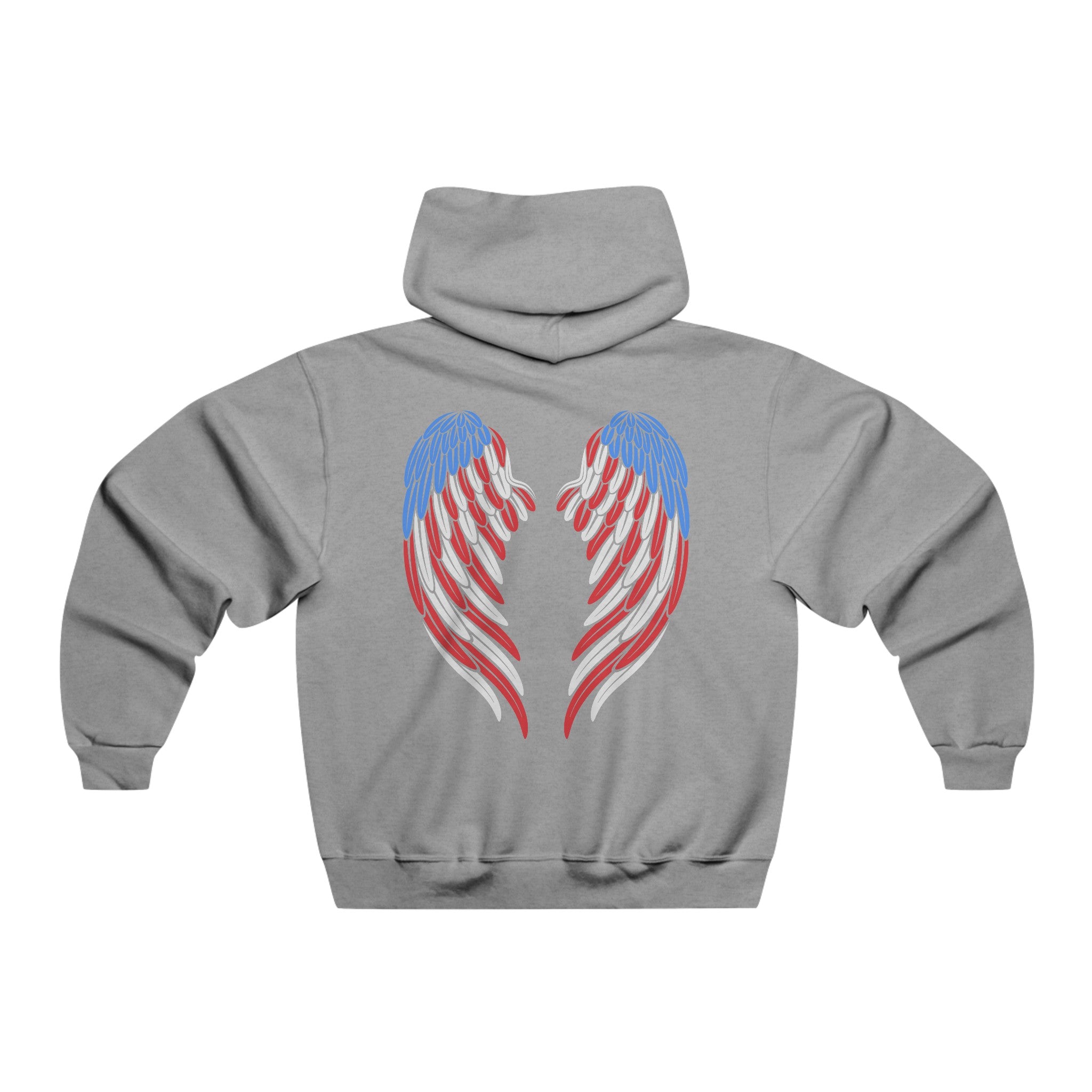 American Flag Angel Wings - Women's Hooded Sweatshirt Workwearcomfort.com