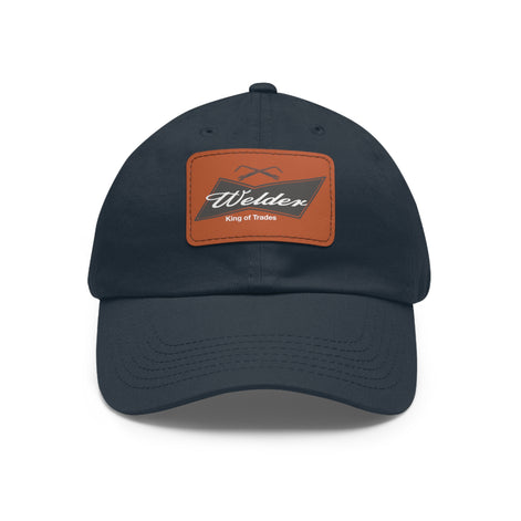 Welder Blue-Collar Leather Patch Hat