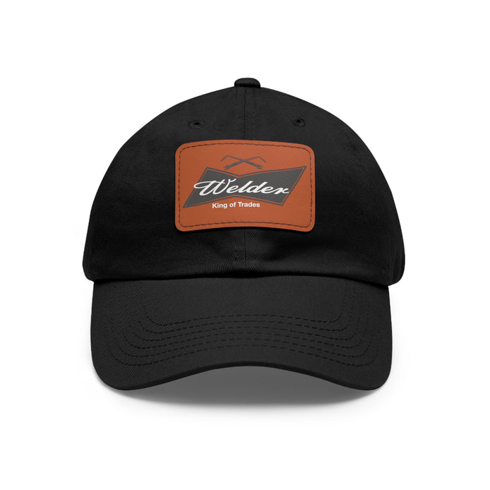 Welder Blue-Collar Leather Patch Hat