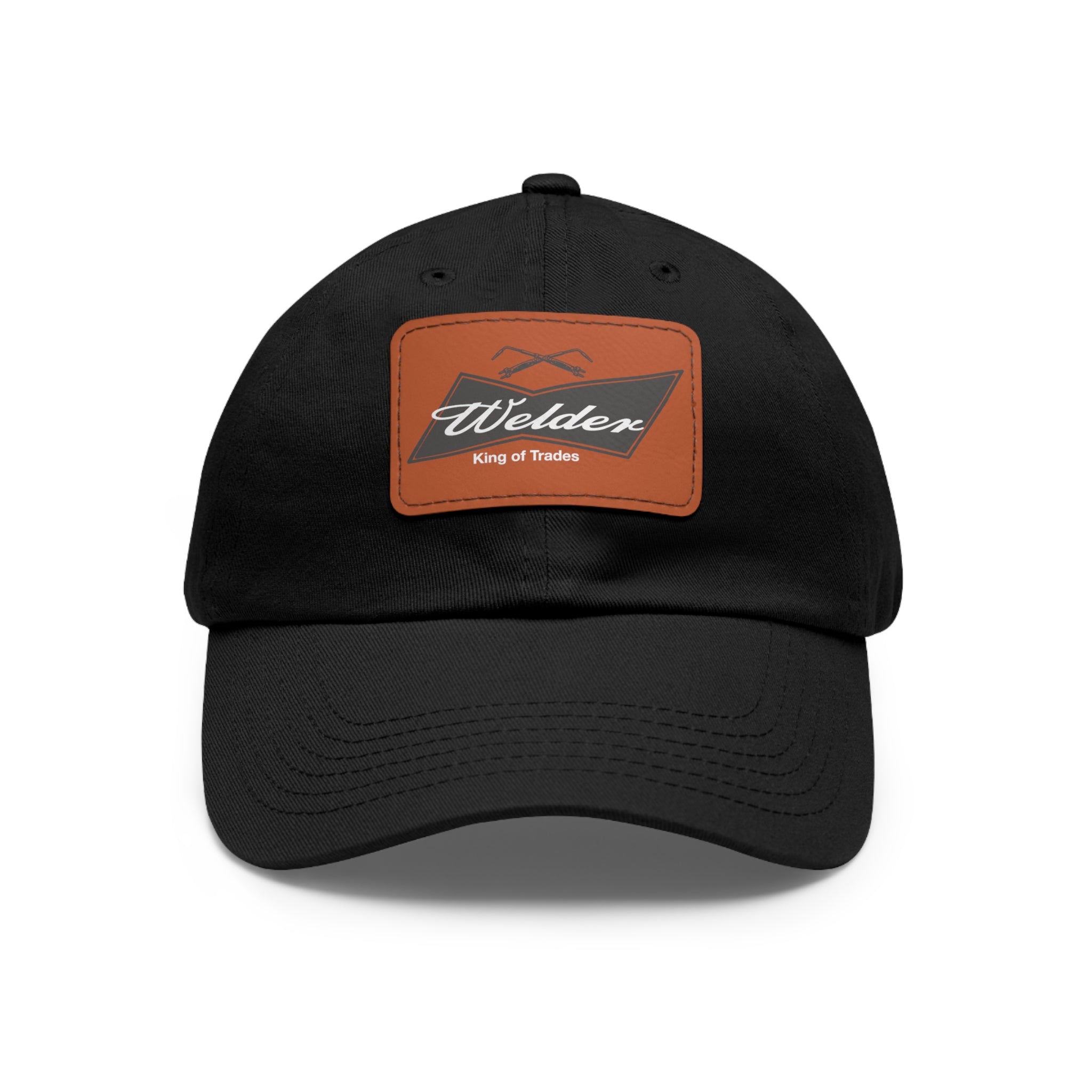 Welder Blue-Collar Leather Patch Hat