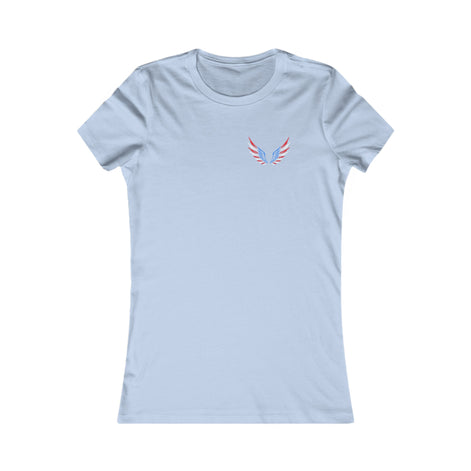 American Flag Angel Wings - Women's Tee T-shirt Workwearcomfort.com