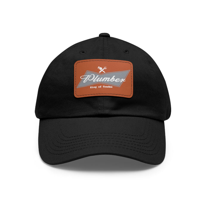 Plumber Blue-Collar Leather Patch Hat