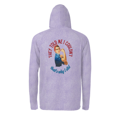 Rosie Riveter Sun Protection Long Sleeve Hoodie - UPF50+ Available at workwearcomfort.com