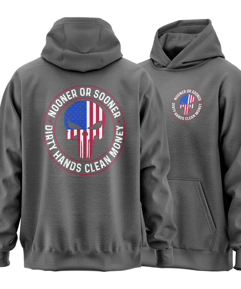 Nooner or Sooner Punisher Hooded Sweatshirt