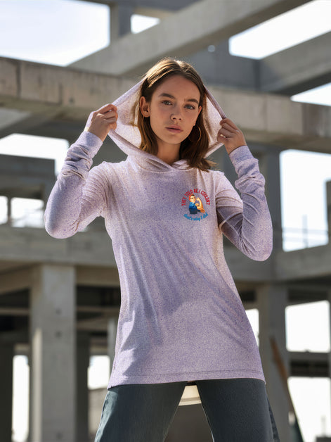 Rosie Riveter Sun Protection Long Sleeve Hoodie - UPF50+ Available at workwearcomfort.com