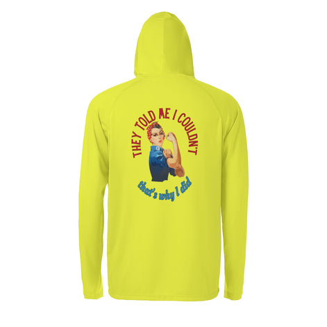 Rosie Riveter Sun Protection Long Sleeve Hoodie - UPF50+ Available at workwearcomfort.com