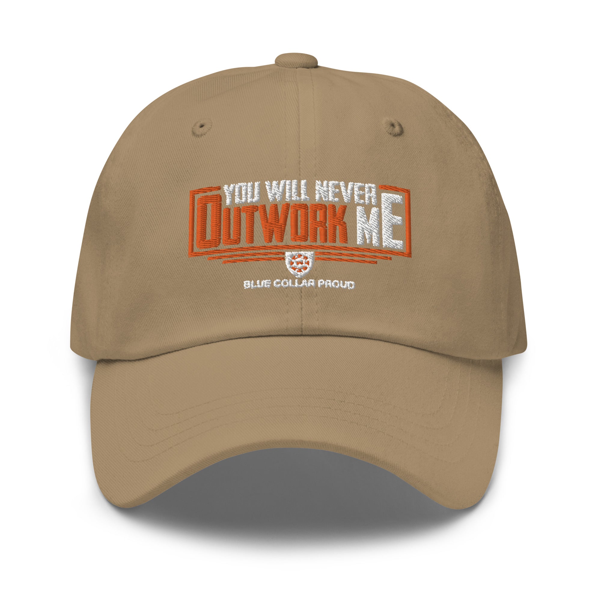 You Will Not OutWork Me - Blue Collar Proud Dad Hat Cap