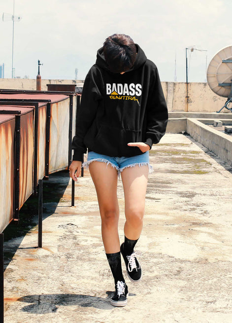Badass Beautiful Women's Hoodie Available at Workwearcomfort.com