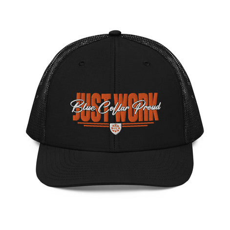 Just Work - Blue Collar Proud Trucker Snapback Hat Cap