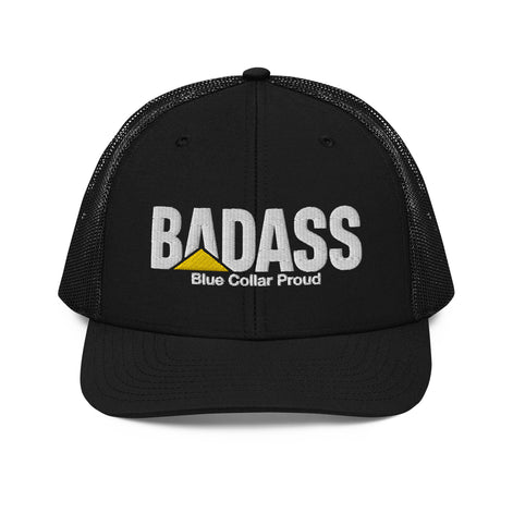 Badass Blue Collar Proud Snapback Trucker Cap Hat