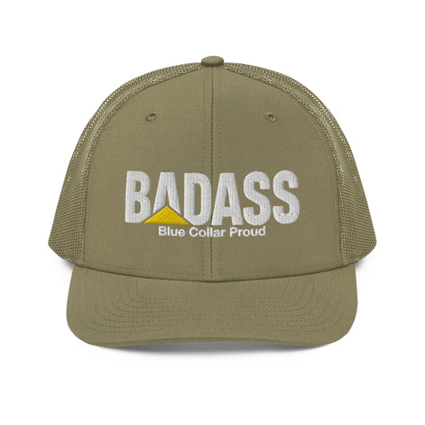 Badass Blue Collar Proud Snapback Trucker Cap Hat