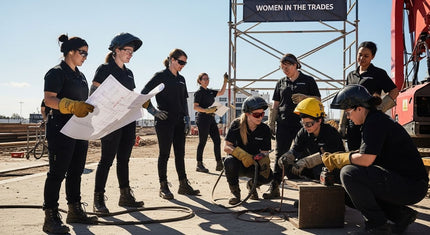 women trades construction site