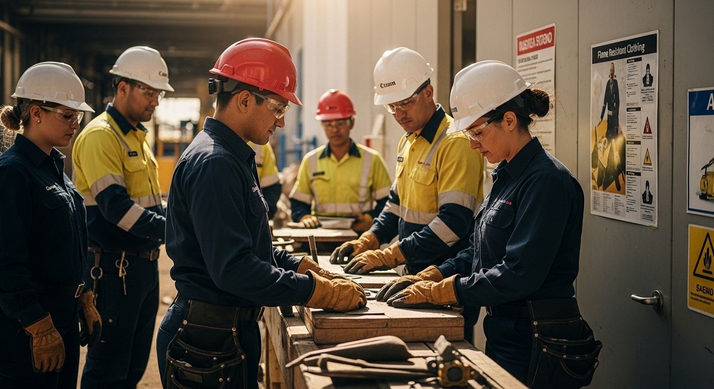 flame resistant clothing worksite