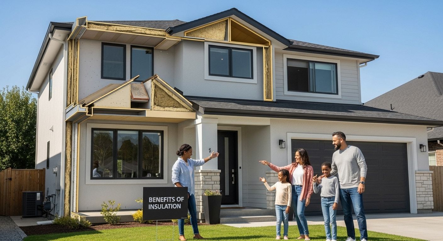 house with insulation family