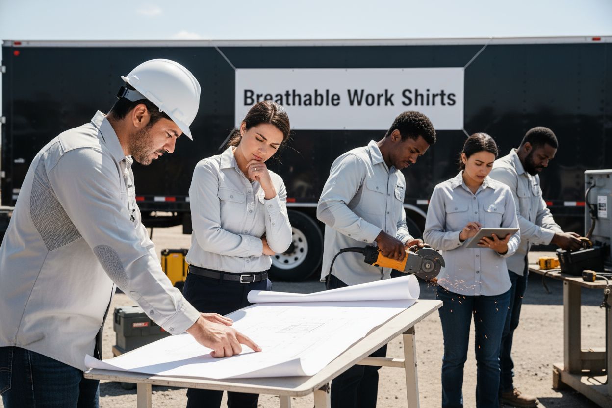 breathable long sleeve work shirts