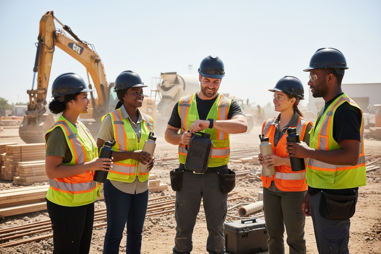 tradespeople hydration break