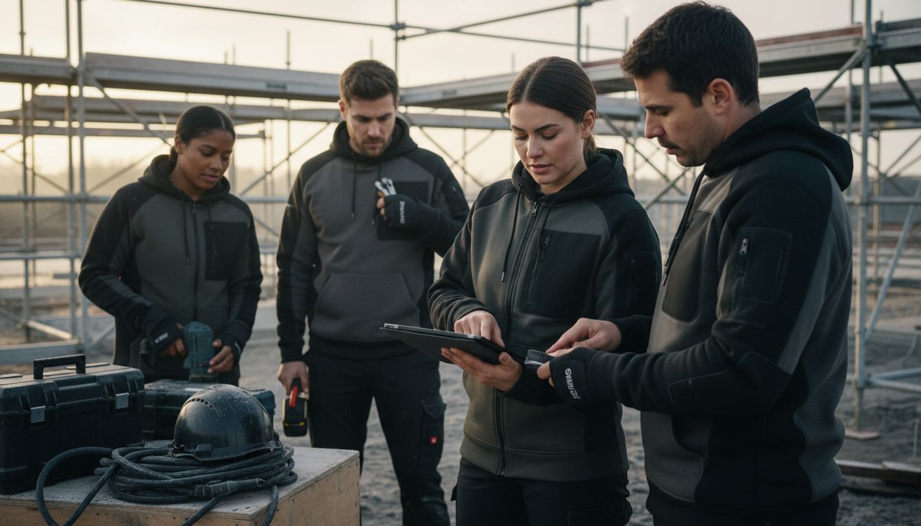 warm work hoodies jobsite