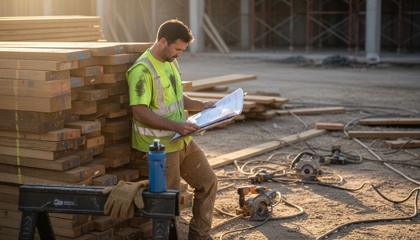 Foreman in moisture wicking work shirt jobsite