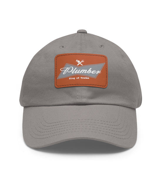 Plumber Blue-Collar Leather Patch Hat