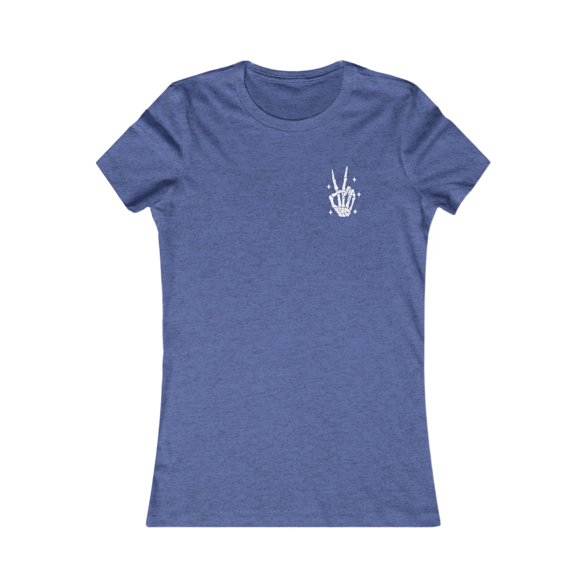 Beautiful Unpredictable Blue Collar Wife front-view-t-shirt-woman Skeleton fingers - Available at Workwearcomfort.com