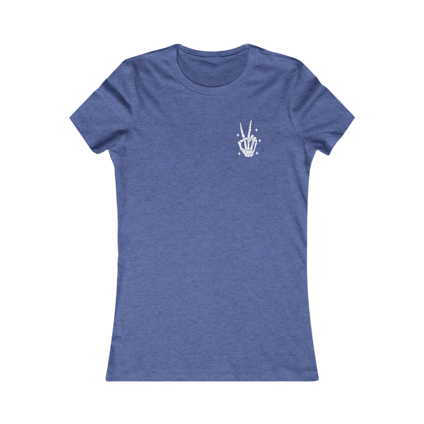Beautiful Unpredictable Blue Collar Wife front-view-t-shirt-woman Skeleton fingers - Available at Workwearcomfort.com