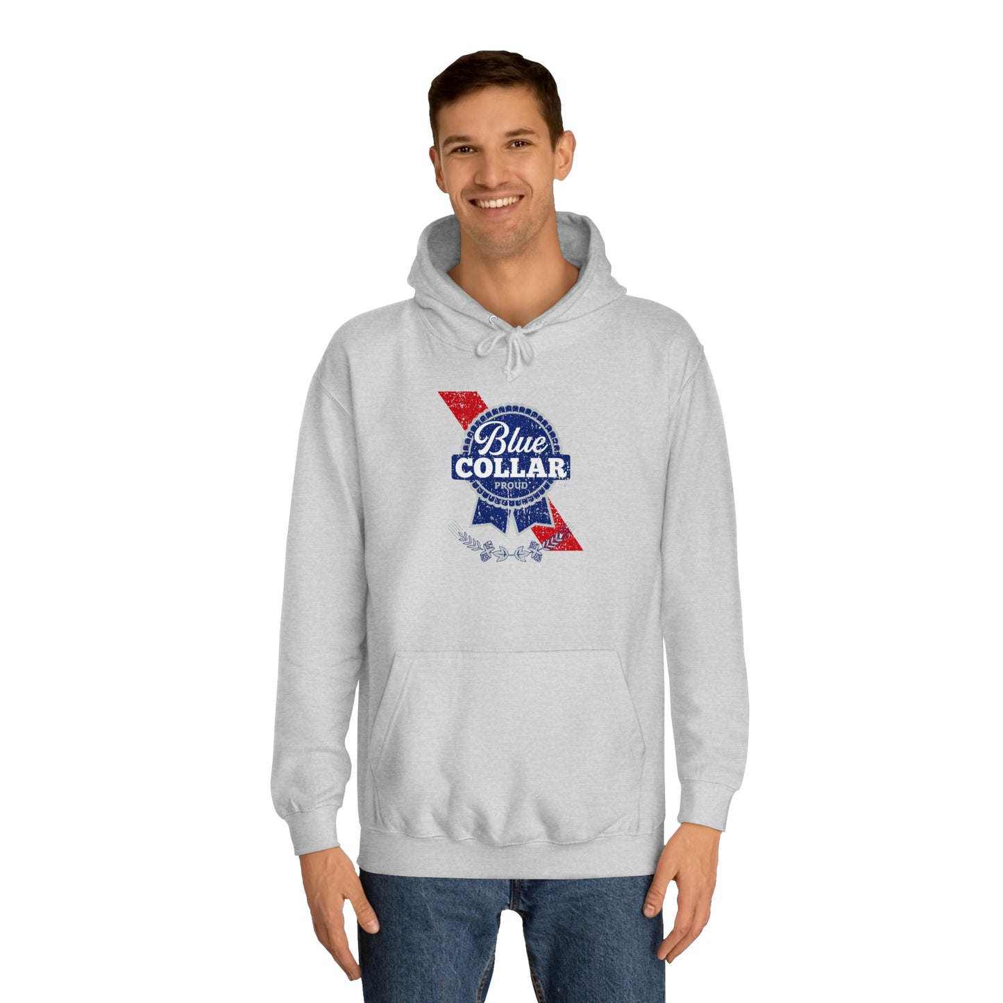 Blue Collar Proud Parody Hoodie