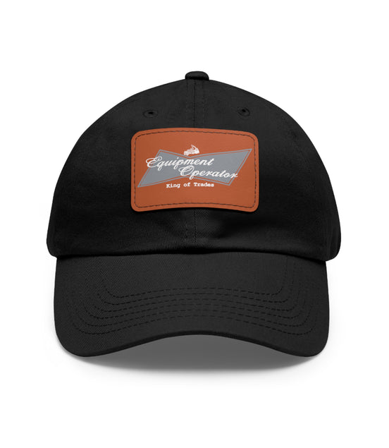 Heavy Equipment Operator Blue-Collar Leather Patch Hat