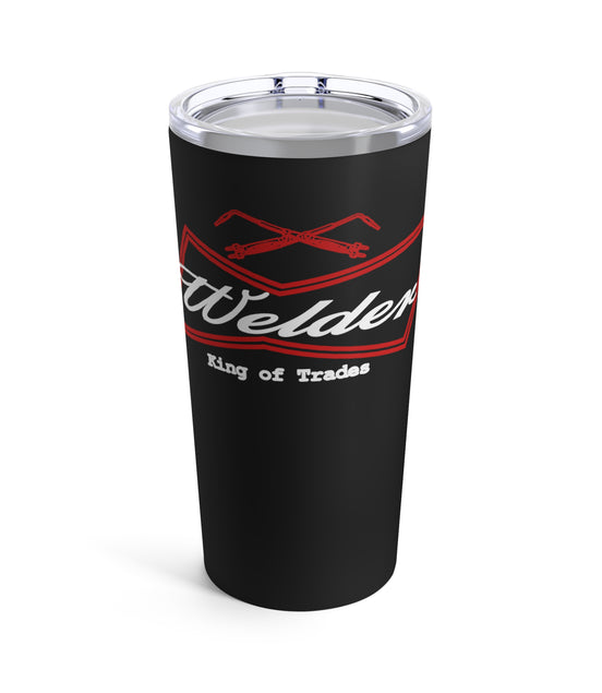 Keep drinks hot or cold with this rugged 20 oz vacuum‑insulated stainless steel tumbler—dishwasher‑safe, built for blue‑collar grit, and proudly American. 