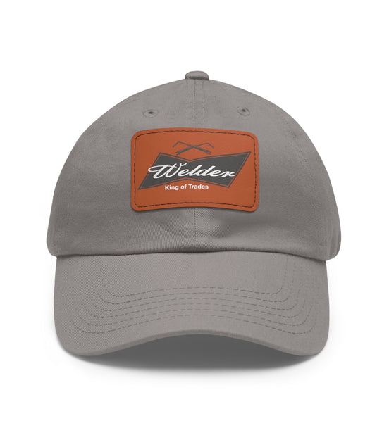 Welder Blue-Collar Leather Patch Hat