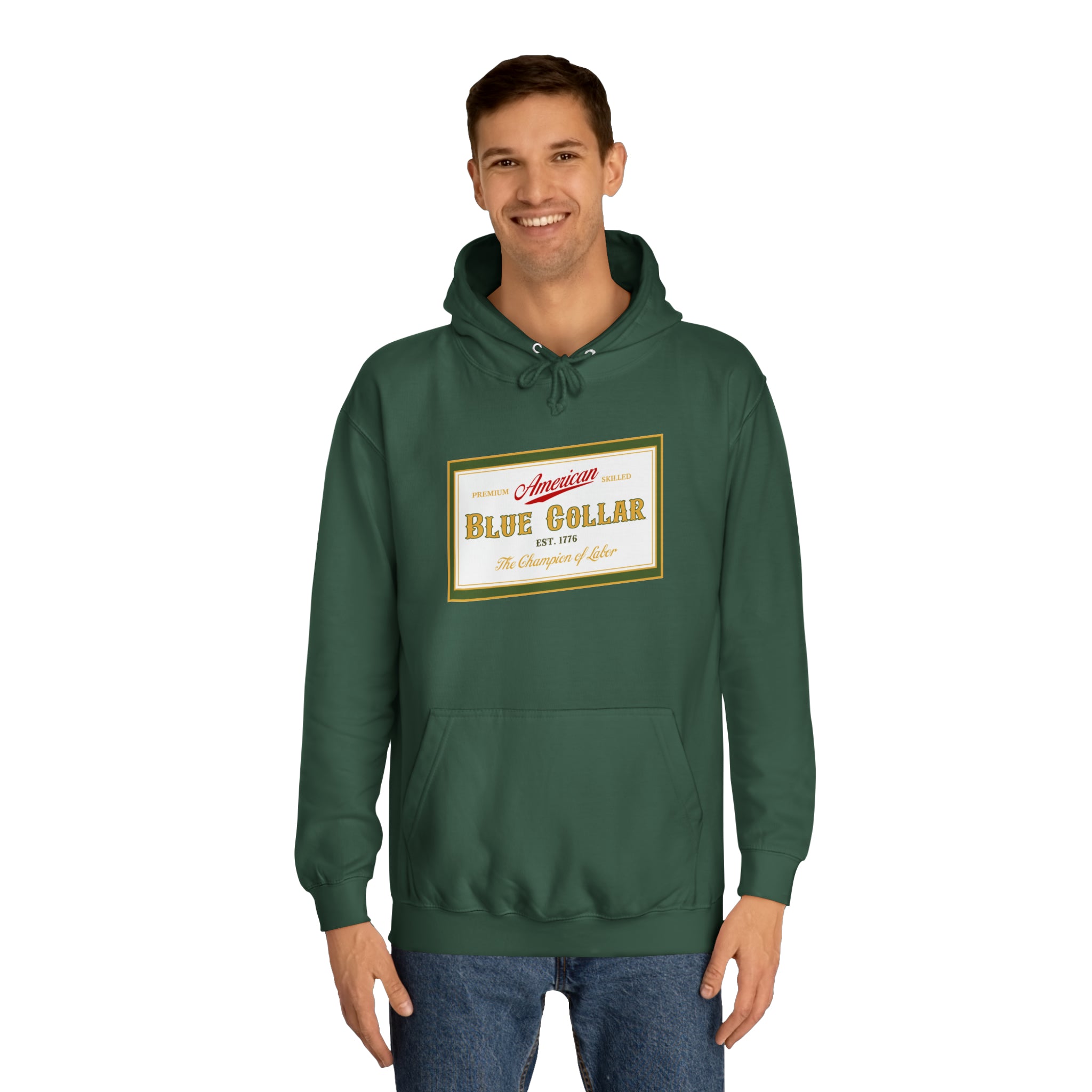 Blue Collar American Miller Parody Hoodie