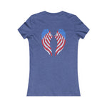 American Flag Angel Wings - Women's Tee T-shirt Workwearcomfort.com
