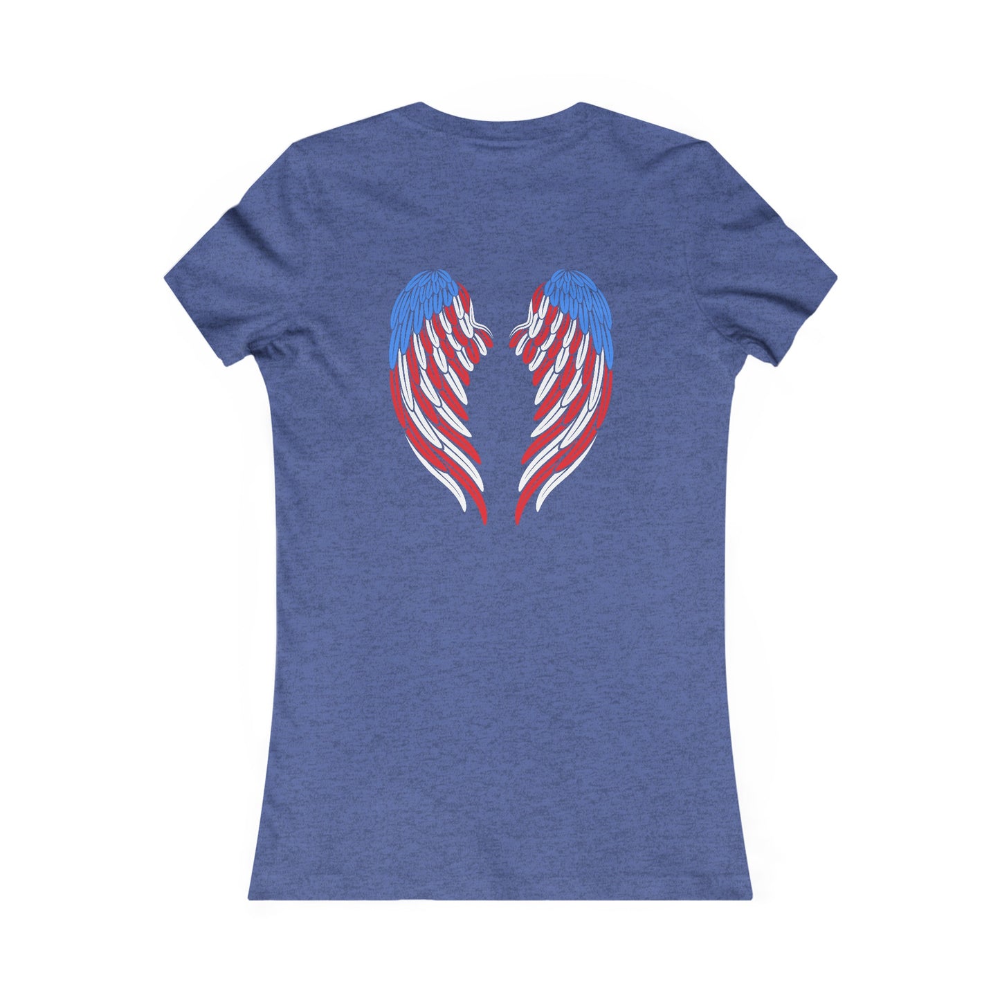 American Flag Angel Wings - Women's Tee T-shirt Workwearcomfort.com