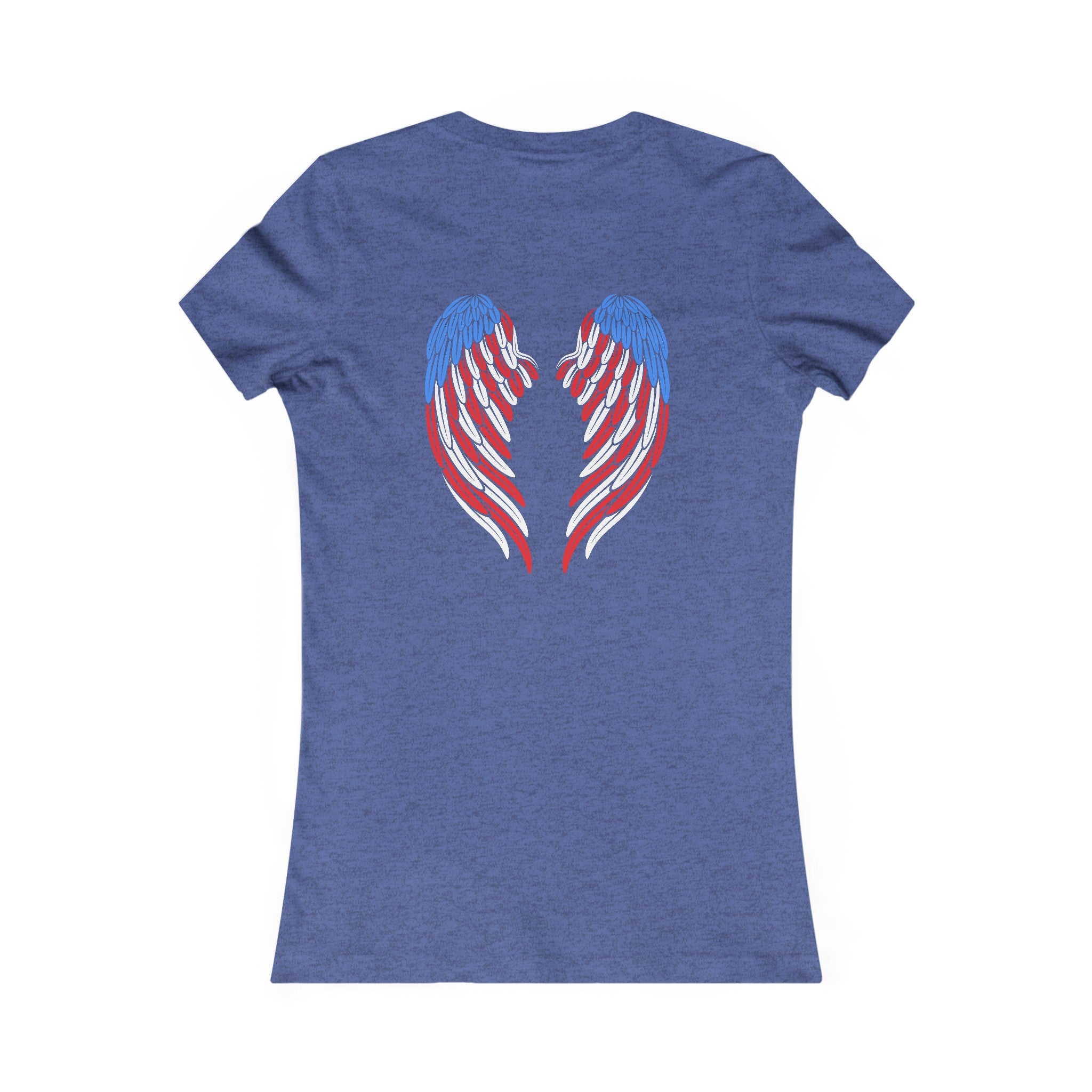 American Flag Angel Wings - Women's Tee T-shirt Workwearcomfort.com