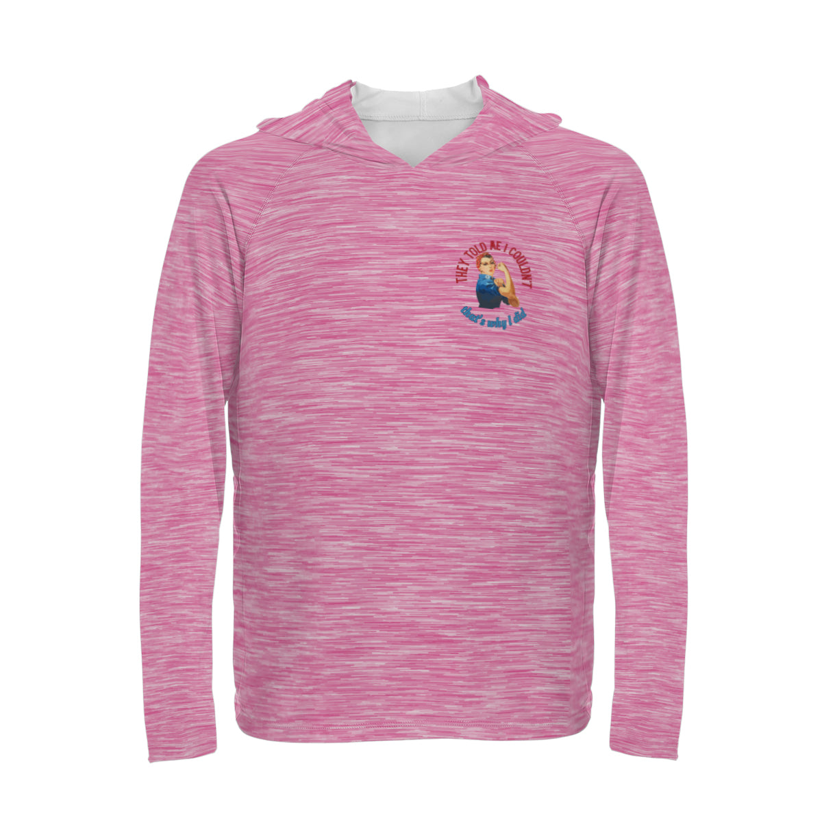 Rosie Riveter Sun Protection Long Sleeve Hoodie - UPF50+ Available at workwearcomfort.com 