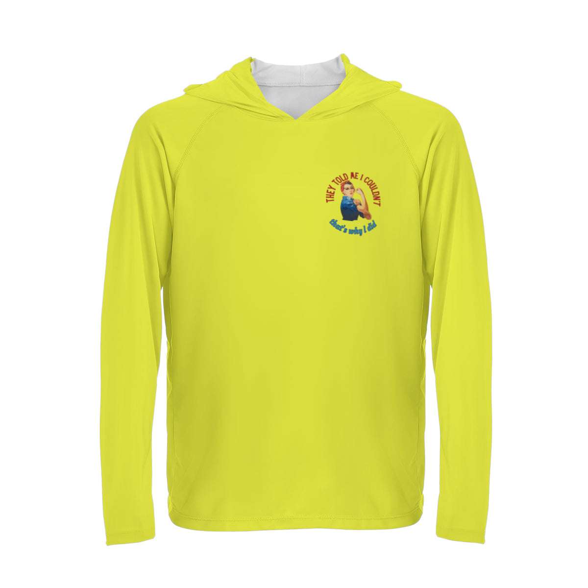 Rosie Riveter Sun Protection Long Sleeve Hoodie - UPF50+ Available at workwearcomfort.com 