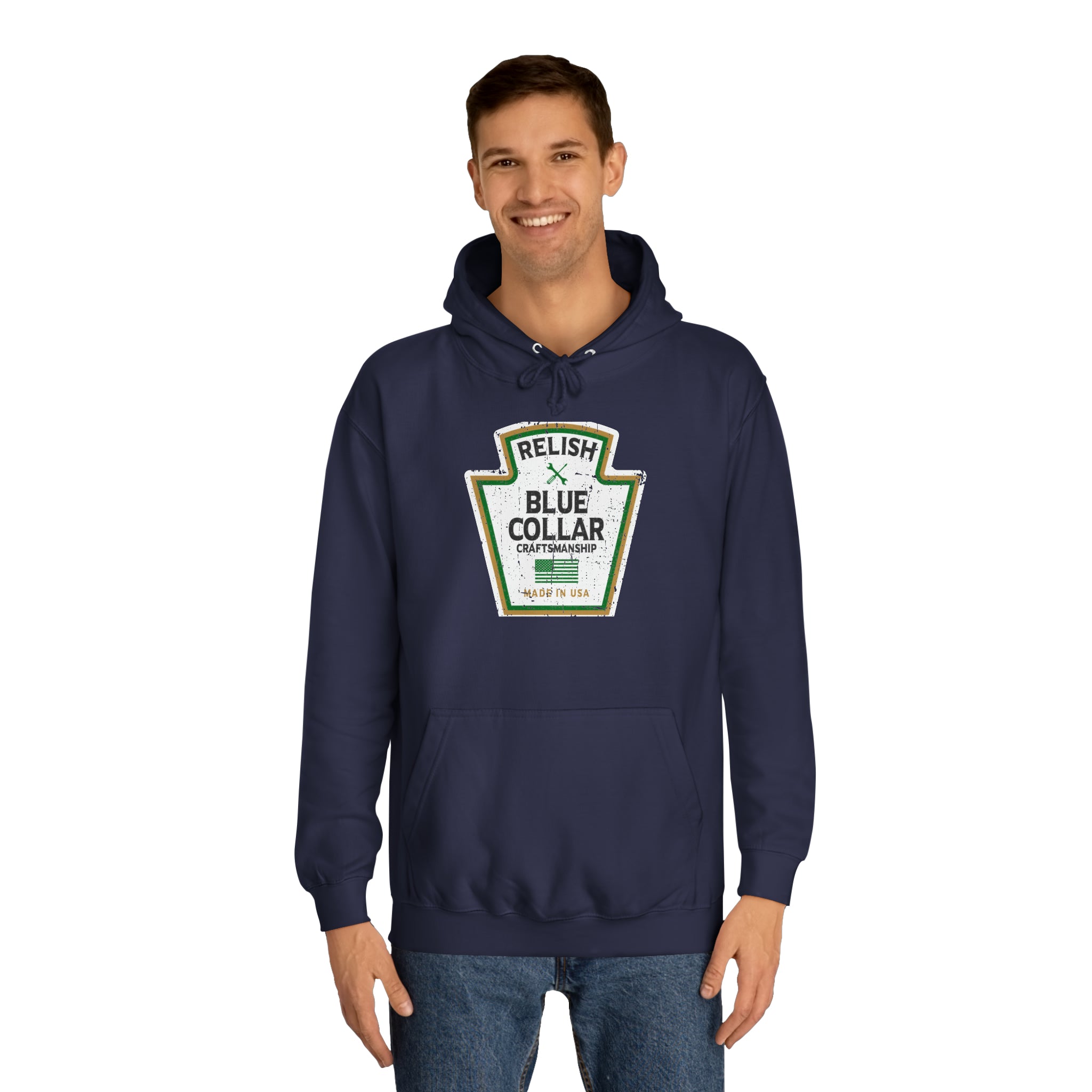 Relish Blue Collar Parody Hoodie