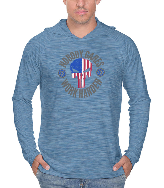 UPF 50+ Lightweight Sun Work Hoodie - Nobody Cares Work Harder