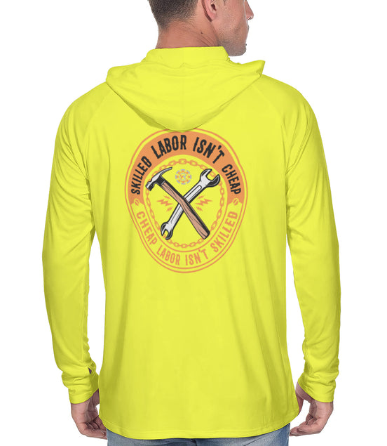 UPF 50+ Lightweight Sun Work Hoodie - Skilled Labor Isn't Cheap