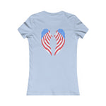 American Flag Angel Wings - Women's Tee T-shirt Workwearcomfort.com