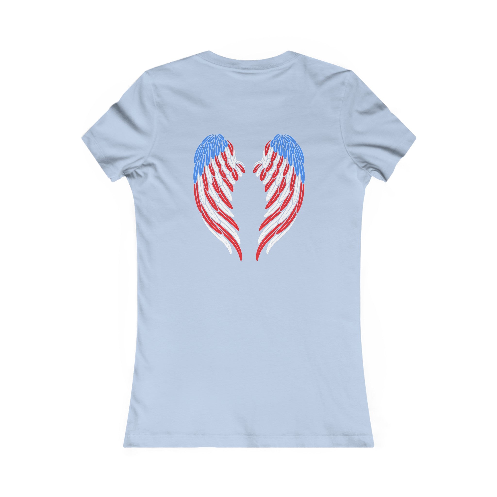 American Flag Angel Wings - Women's Tee T-shirt Workwearcomfort.com