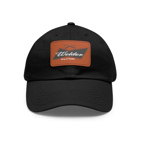 Welder Blue-Collar Leather Patch Hat