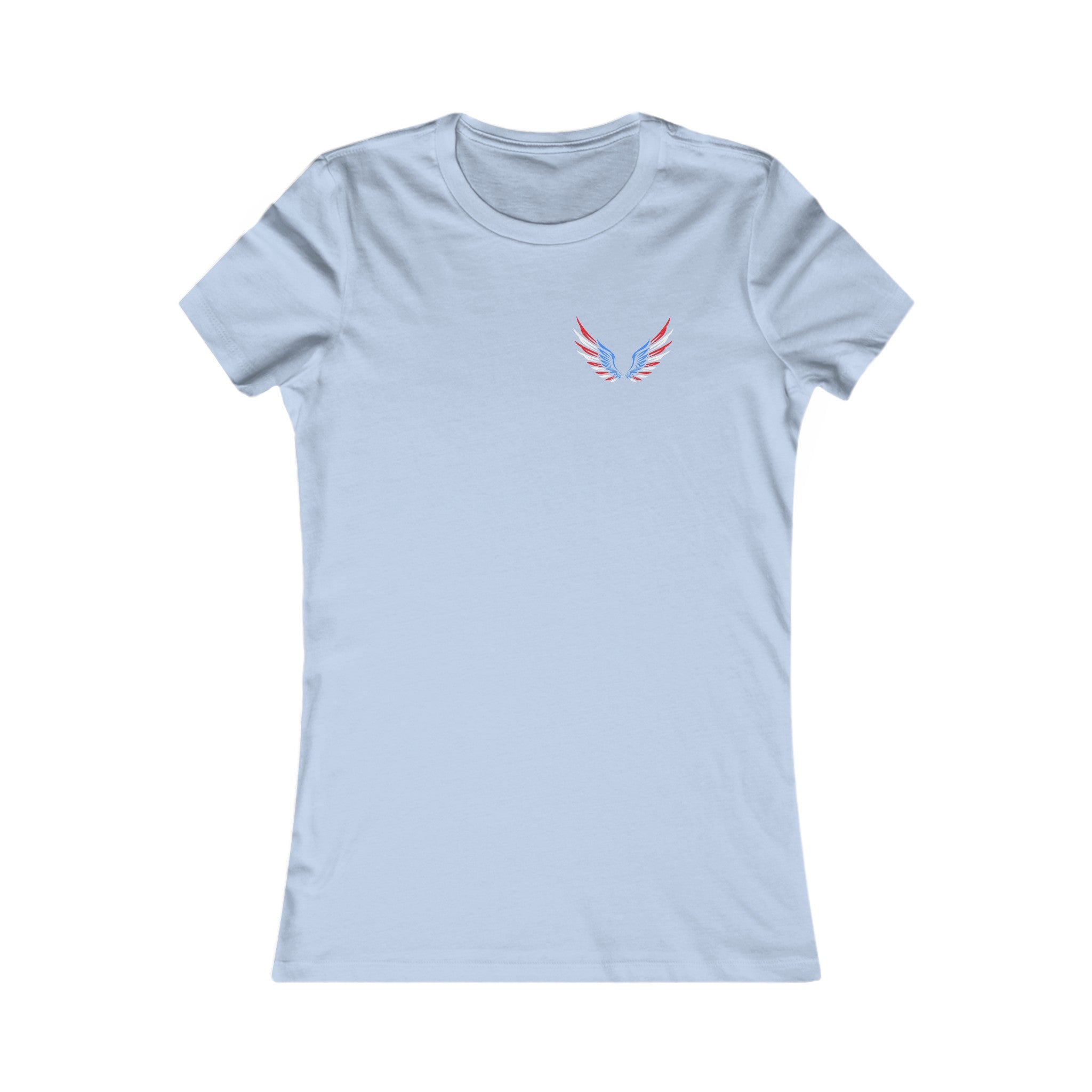 American Flag Angel Wings - Women's Tee T-shirt Workwearcomfort.com